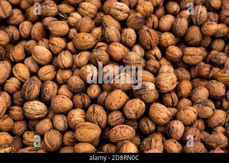 Close up of walnuts at a market in Prague, Czech Republic Stock Photo