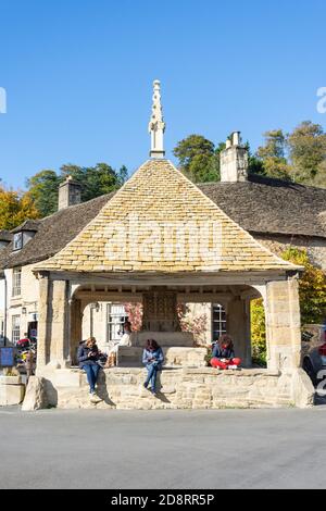 Market Cross, Market Square, Castle Combe, Wiltshire, England, United Kingdom Stock Photo