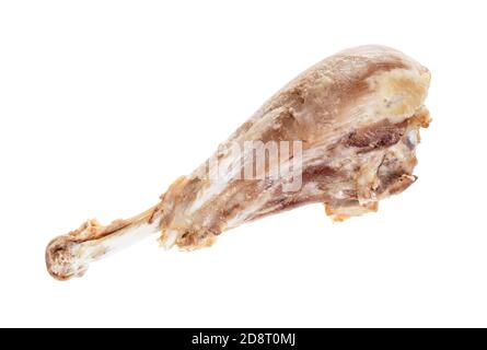 single boiled turkey drumstick isolated on white background Stock Photo