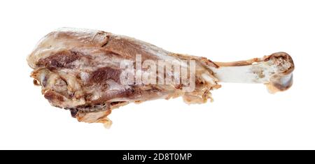 single boiled turkey leg isolated on white background Stock Photo