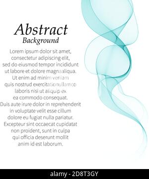 Smooth wavy blue lines in the form of abstract waves. eps 10 Stock Vector