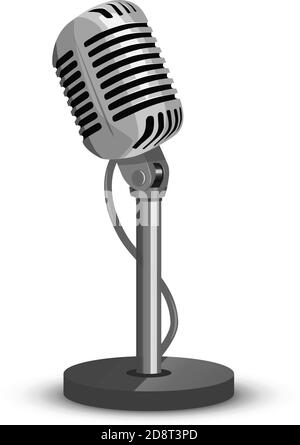 Vocal microphone vector Stock Vector