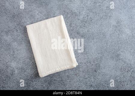 White napkin on gray Stock Photo