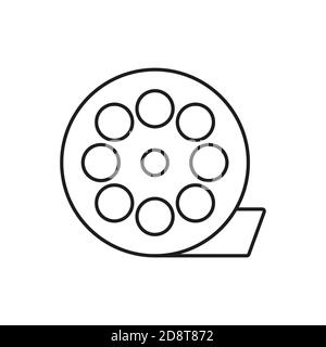 film icon element of movie icon for mobile concept and web apps. Thin line film icon can be used for web and mobile. Premium icon on white background Stock Vector