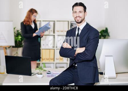 Handsome young entrepreneur Stock Photo
