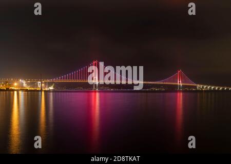 Osmangazi Bridge (Izmit Bay Bridge). IZMIT, KOCAELI, TURKEY. Longest bridge in Turkey and the fourth-longest suspension bridge in the world by the len