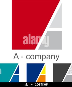 Vector sign abstract broken letter A Stock Vector