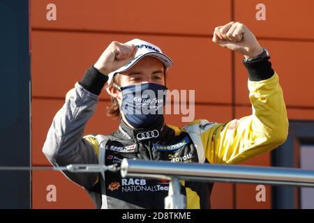 Aragon, Spain. 01st Nov, 2020. Magnus Gilles (bel), Comtoyou Racing, Audi LMS, portrait, podium, during the 2020 FIA WTCR Race of Spain, 5th round of the 2020 FIA World Touring Car Cup, on the Ciudad del Motor de Arag Credit: LM/DPPI/Frederic Le Floc H/Alamy Live News Stock Photo