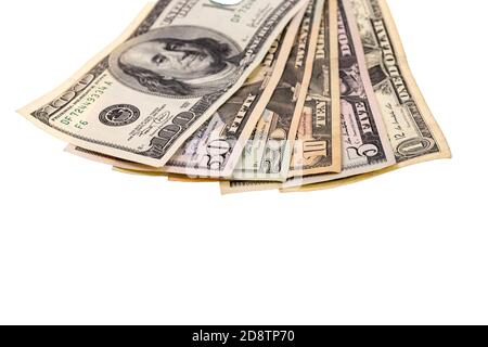 Close up view holding  dollars. Money concept background. Stock Photo