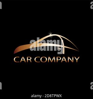 Vector golden car service Stock Vector