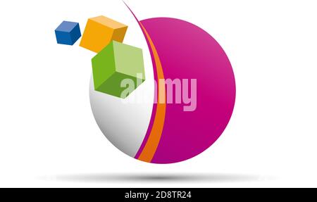 Abstract vector concept digital world Stock Vector