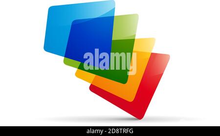 Vector abstract television, four colors Stock Vector