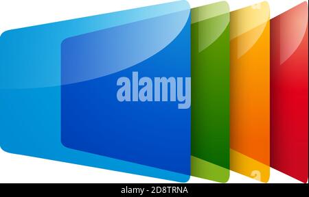 Vector abstract television, four colors Stock Vector
