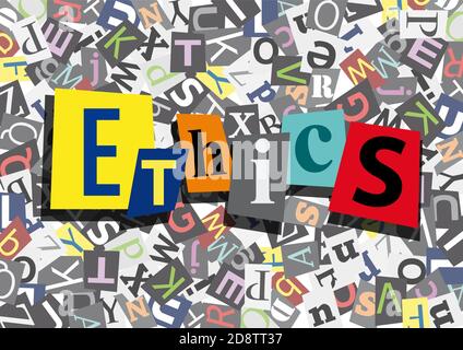 ethics, anonymous message in flat design Stock Vector