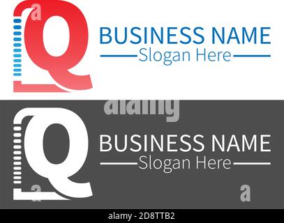 Letter Q  logo icon in squares design vector Stock Vector