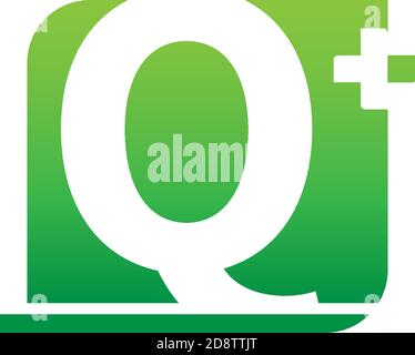 Letter Q logo icon with medical cross design vector Stock Vector