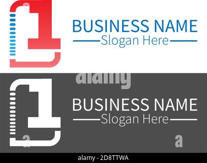 Number 1  logo icon in squares design vector Stock Vector