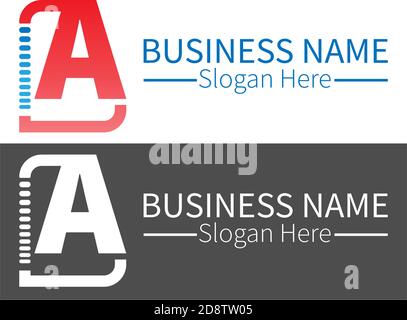 Letter A  logo icon in squares design vector Stock Vector