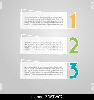 Vector faq labels, three options Stock Vector