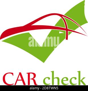 Vector abstract sign car check Stock Vector