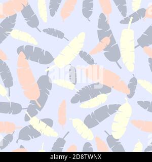 Endless pattern with colorful palm trees branches Stock Vector