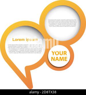 Vector cover speech in orange Stock Vector