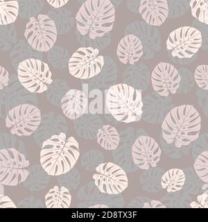 Endless pattern with colorful palm trees branches Stock Vector