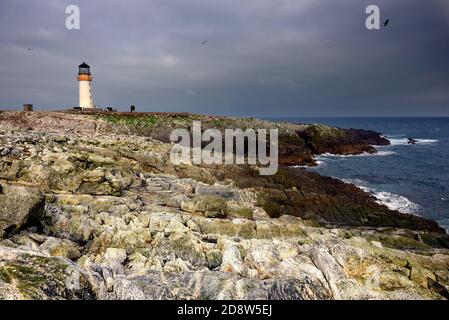 Sule Skerry Lighthouse Stock Photo