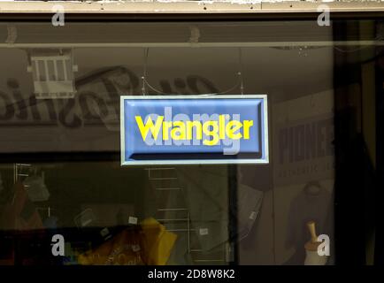 Weiden, Germany: Wrangler store in Old town of Weiden Stock Photo