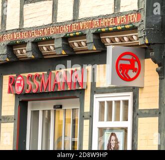 POLAND, BYDGOSZCZ - January 14, 2022: Rossmann Drogeria Parfumeria Cosmetic  Shop. Signage of Germany's second-largest drug store chain Stock Photo