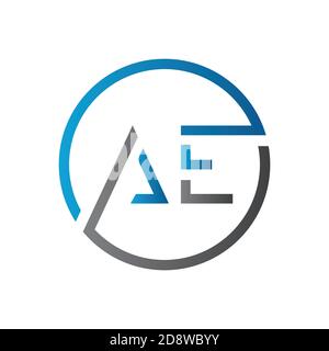 Initial AE letter Logo Design vector Template. Creative Letter AE Logo Design Stock Vector