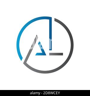Initial AL letter Logo Design vector Template. Creative Letter AL Logo Design Stock Vector
