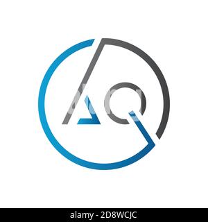 Initial AQ letter Logo Design vector Template. Creative Letter AQ Logo Design Stock Vector
