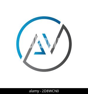 Initial AV letter Logo Design vector Template. Creative Letter AV Logo Design Stock Vector
