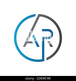 Initial AR letter Logo Design vector Template. Creative Letter AR Logo Design Stock Vector