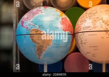 World globe model. Global business  and ecology concept. Stock Photo