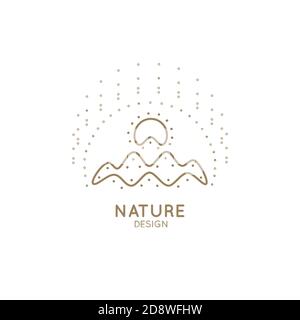 Logo mountains in winter Stock Vector