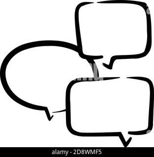 Hand drawn illustration of speech bubble for leave feedback Stock Vector