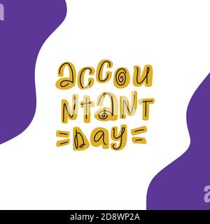 Accountant day banner vector stock illustration. Business Stock Vector