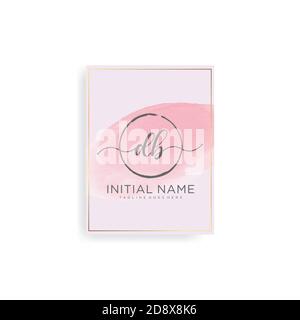 DB Letter Initial with Royal Template.elegant with crown logo vector, Creative Lettering Logo Vector Illustration. Stock Vector