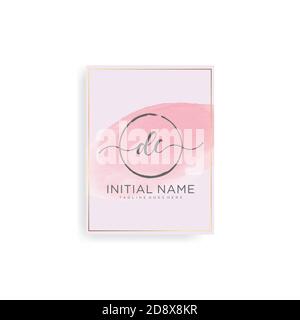DC Letter Initial with Royal Template.elegant with crown logo vector, Creative Lettering Logo Vector Illustration. Stock Vector