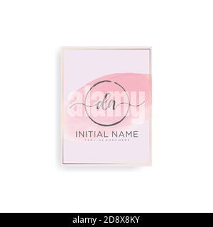 DA Letter Initial with Royal Template.elegant with crown logo vector, Creative Lettering Logo Vector Illustration. Stock Vector