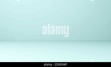 3D green texture background show design with studio, surface and backdrop, element of 3d render, realistic of wall and floor with template, copy space Stock Photo