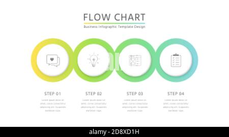 Business circle infographic template with 4 steps for brochure, diagram, workflow, timeline, web design. Stock Vector