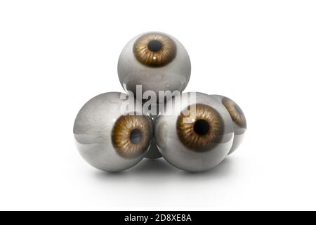 3d illustration of human eye in white background Stock Photo