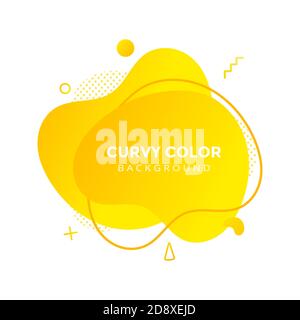 Modern liquid abstract element graphic gradient flat style design fluid vector. Stock Vector