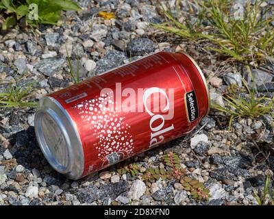 Road side litter Stock Photo