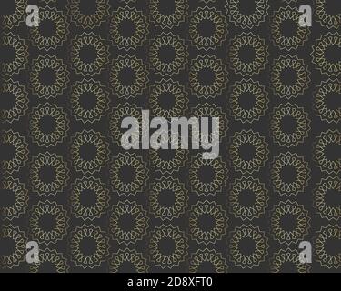 Illustration vector design of seamless pattern mandala Stock Vector
