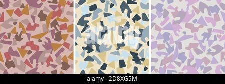 terrazzo texture abstract seamless pattern Stock Vector