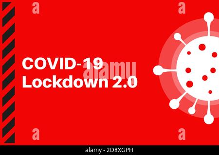 UK Covid-19 Lockdown 2.0 Vector Illustration Stock Vector